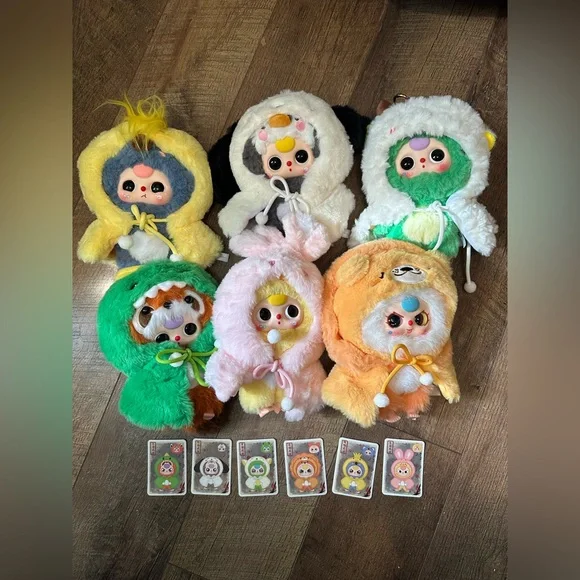 SOLD Baby Three I Am Not A Warrior Plush pendants With Cards - Picture 2 of 8